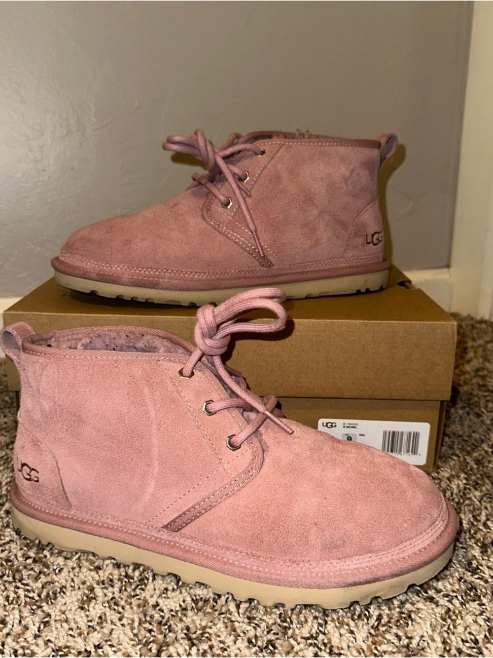 UGG Dusty Rose Suede Lace-Up Chukka Boots